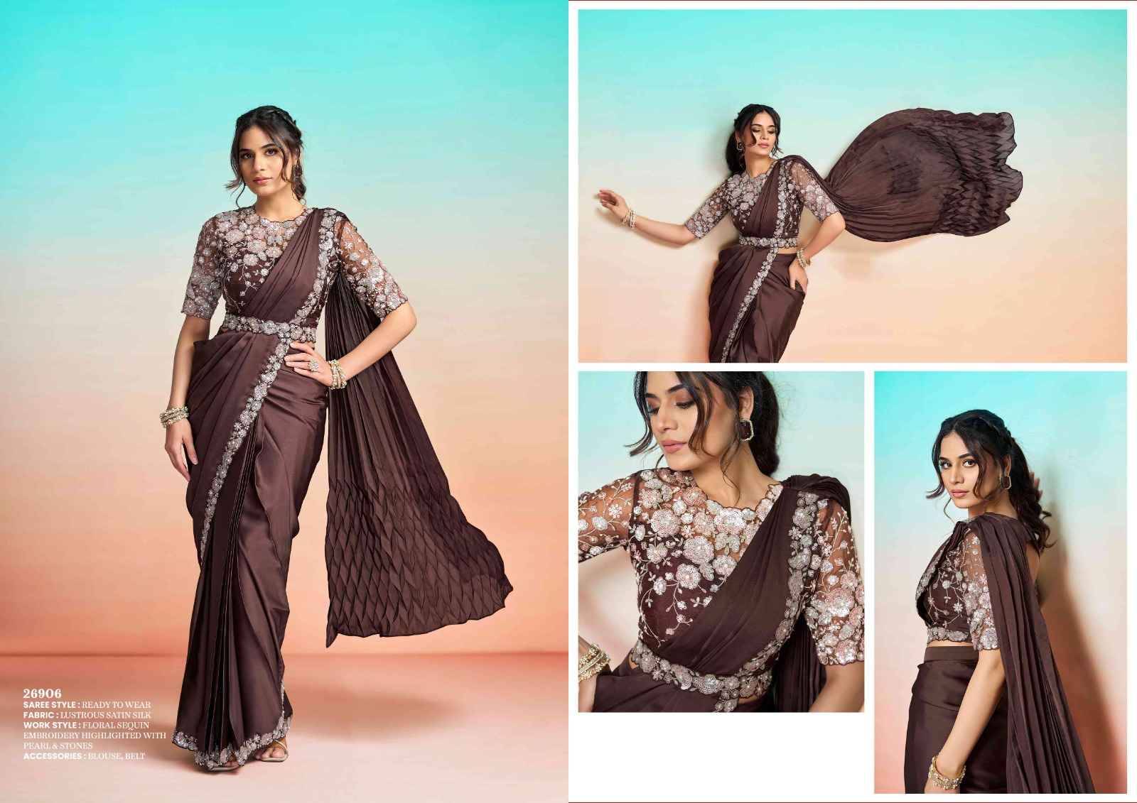 It Girl Edit By Mahotsav Creation 26906 To 26919 Series Indian Traditional Wear Collection Beautiful Stylish Fancy Colorful Party Wear & Occasional Wear Pure Silk Sarees At Wholesale Price